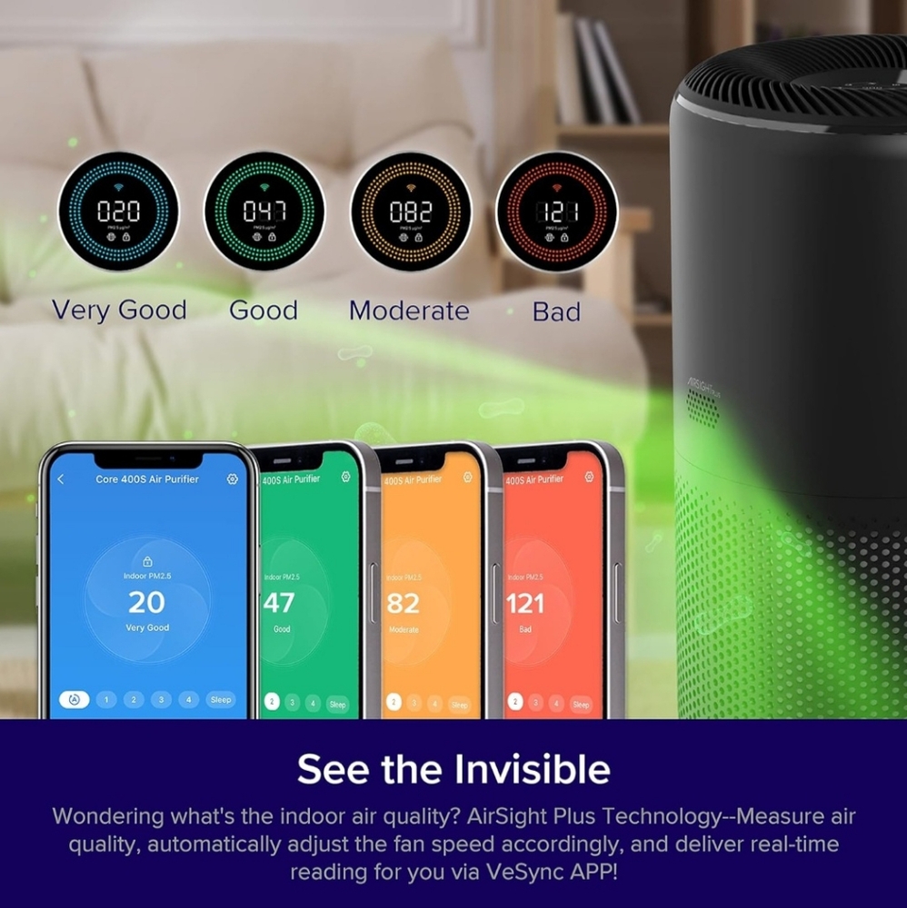 LEVOIT Air Purifiers for Home Large Room Up to 1980 Ft² in 1 Hr - Picture 10 of 13